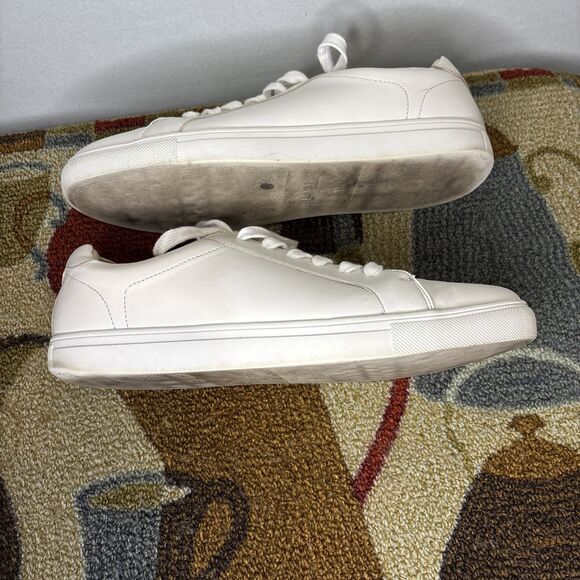 RUSH Gordon Rush Riley White Faux Leather Low Top Lace Up Sneakers Mens Sz 11 - Picture 4 of 6